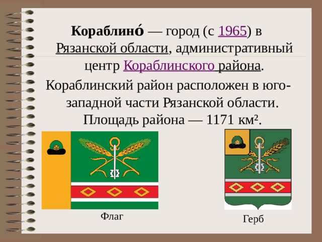 Карта г кораблино рязанской области