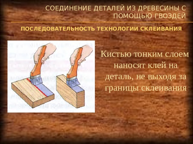 Технологии механического соединения деталей из древесных материалов и металлов 6 класс презентация