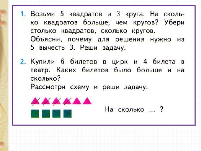 Задачи на разностное сравнение 1 класс презентация