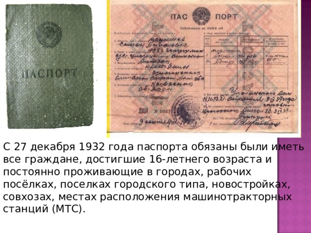 В каком году была введена паспортная система. История паспортной системы кратко. Паспортная система в СССР.