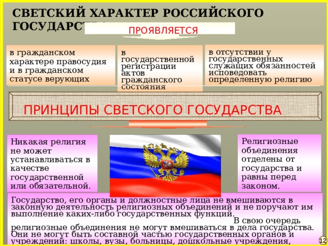 Виды государств светское. Светский характер Российской Федерации проявляется в. Светский характер российского государства проявляется. Принцип светскости государства. Светский характер Российской Федерации проявляется в: чем.