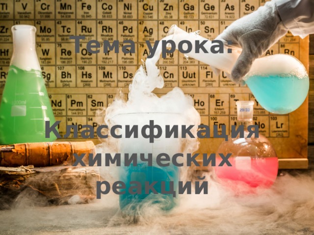  Тема урока: Классификация химических реакций 
