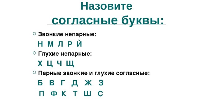 Буквы парные и непарные звонкие и глухие таблица картинки