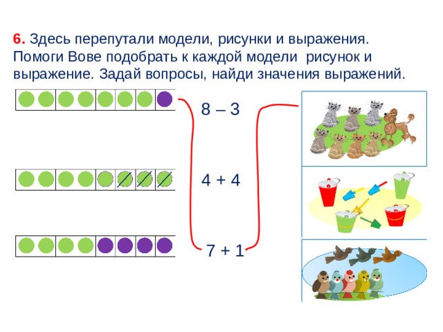 Цифре 3 на рисунке соответствует. Соотнесение рисунка и равенства. Соотнесение рисунка и выражения. Задания на соотнесение рисунка и выражения равенства. Соотнесение рисунка и выражения примеры.