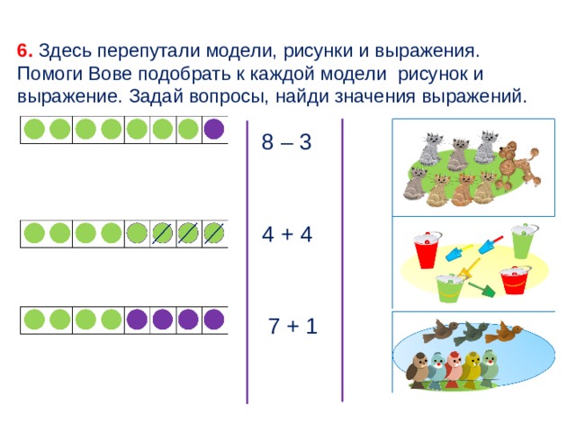 Сделай рисунок и найди значение выражения