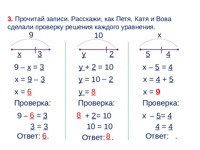 Уравнение с проверкой 3 класс по математике. Как сделать проверку уравнения. Как делать проверку в уравнениях.