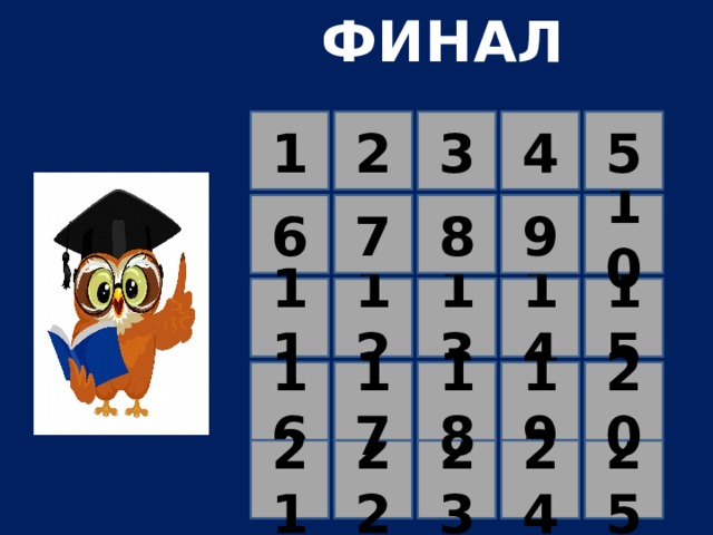 ФИНАЛ   1 2 4 3 5 8 6 7 9 10 12 14 11 15 13 16 19 17 18 20 21 23 24 25 22 