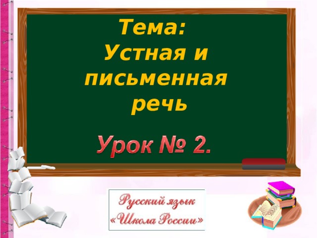 Устная и письменная речь 1 класс презентация