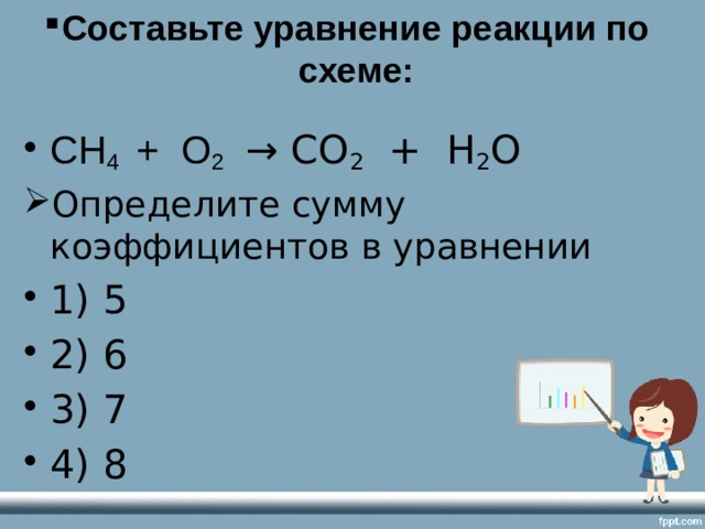 Ch4 o2 уравнение