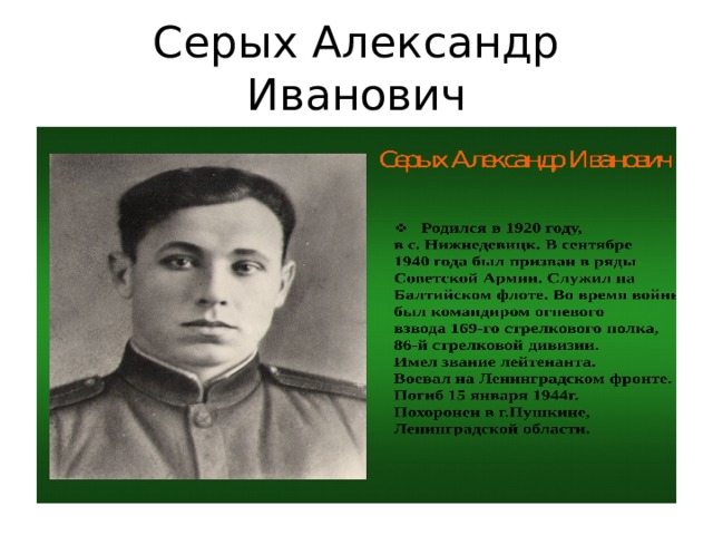 Серых Александр Иванович 