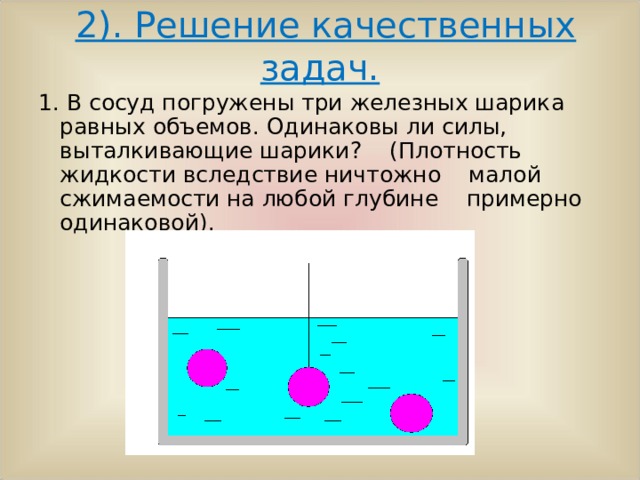 Объем погруженной детали