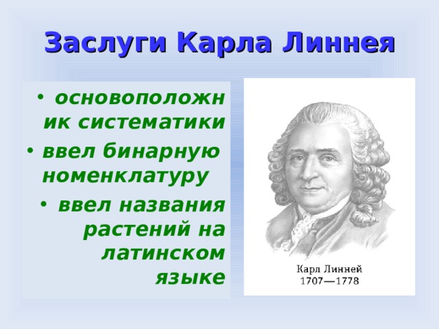 Систематика основоположник систематики