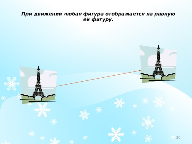 При движении любая фигура отображается на равную ей фигуру.  
