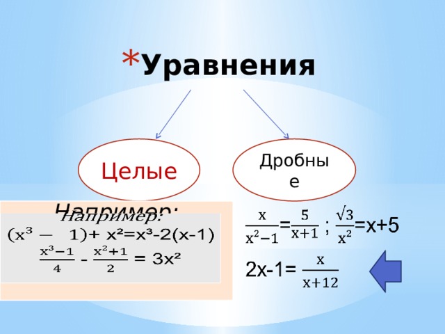 Целые уравнения 9. (X+2)*2=(X-6)2 целые уравнения. X+2x/x'2-2x дробные уравнение. Х-3=0 дробные уравнения. Уравнения например 7x = -6.