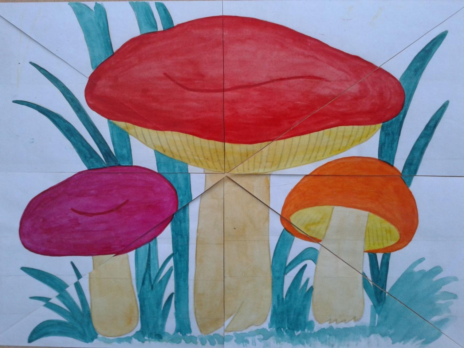 Рисование на тему грибы