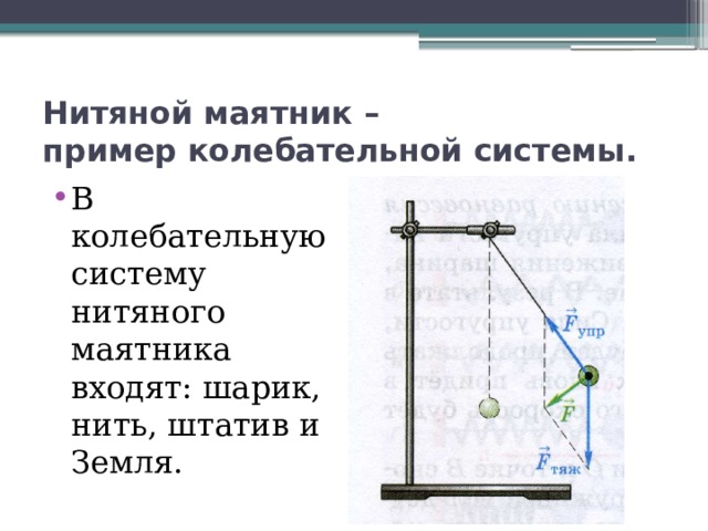 В представленную на рисунке колебательную систему входят