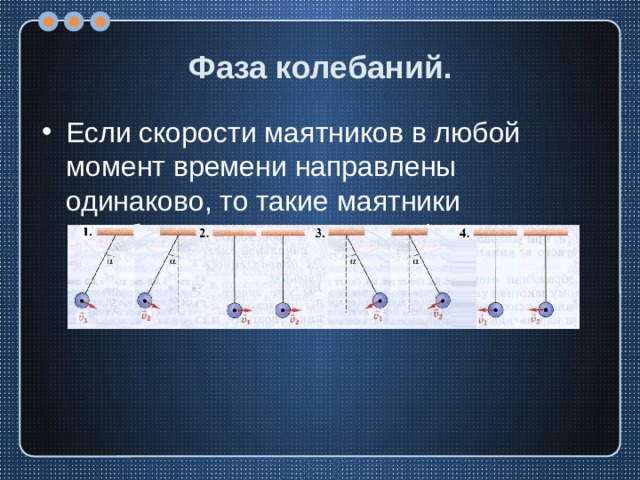 На рисунке 58 изображены пары колеблющихся маятников