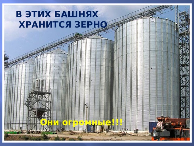 В ЭТИХ БАШНЯХ  ХРАНИТСЯ ЗЕРНО Они огромные!!! 