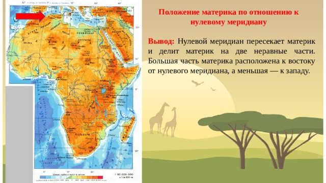 Описание географического положения материка африка по плану 7 класс география