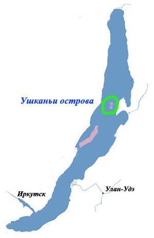 Где находится ушканьи острова