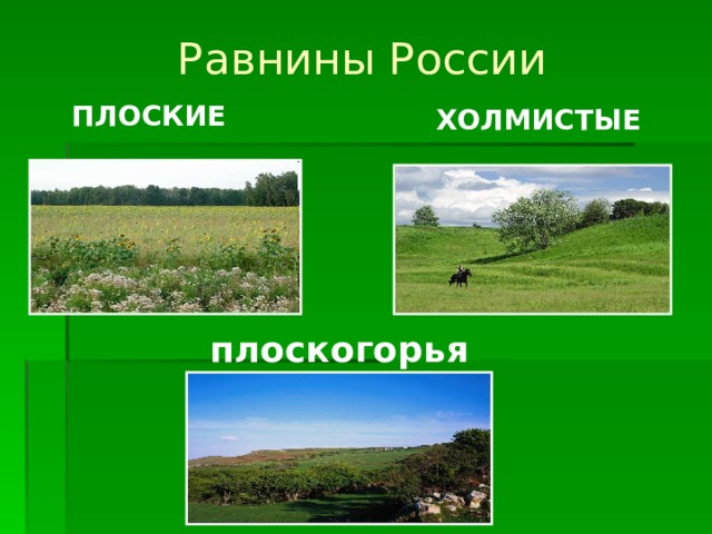 Великие равнины россии восточно европейская и западно сибирская презентация