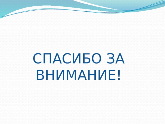 СПАСИБО ЗА ВНИМАНИЕ! 