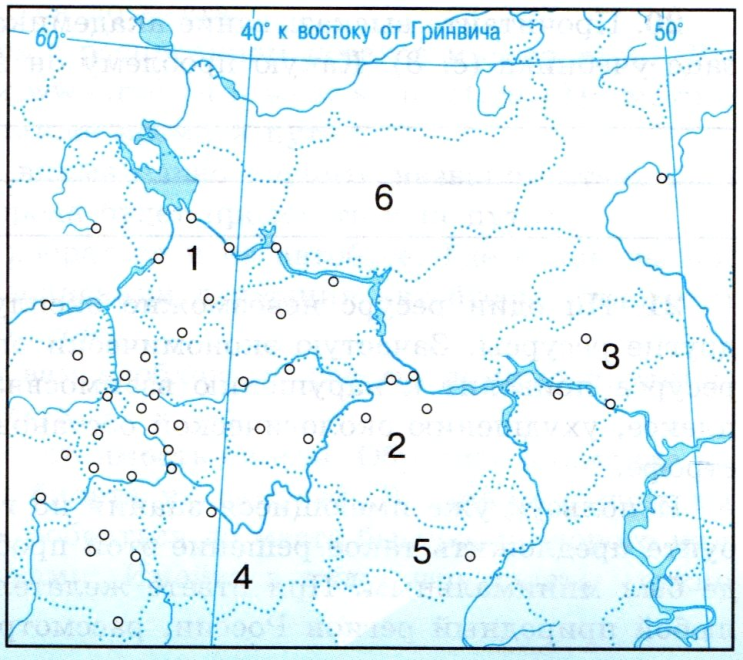 Контурная карта районы