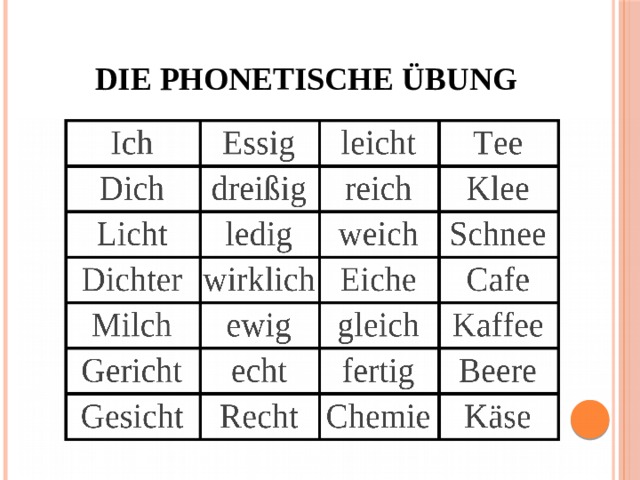 die phonetische übung 