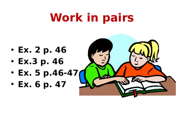 Work in pairs imagine