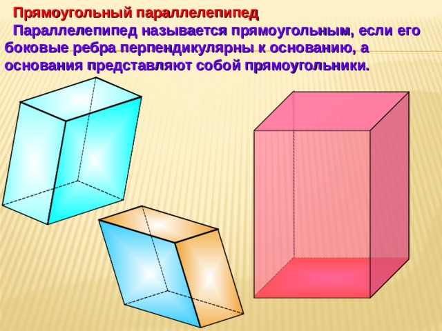 Параллелепипед прямоугольный параллелепипед 10 класс презентация