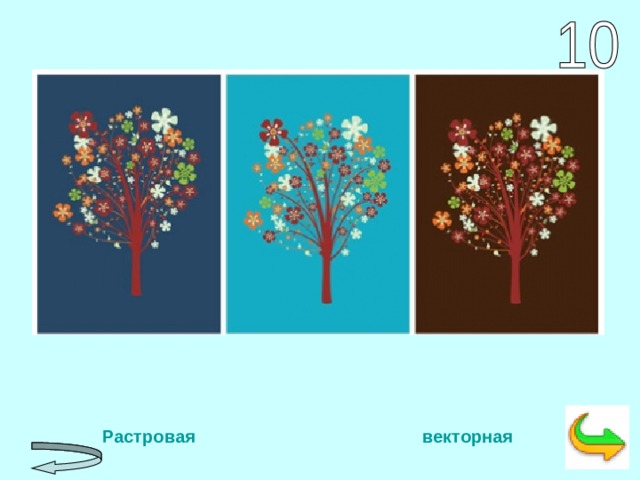  Растровая      векторная  