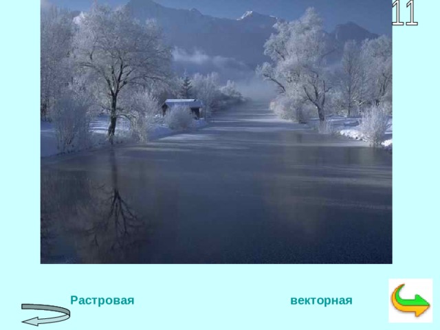  Растровая      векторная  
