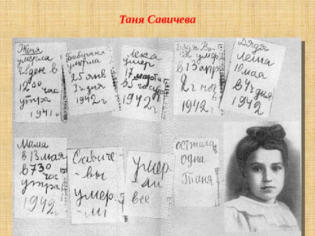 Таня Савичева 