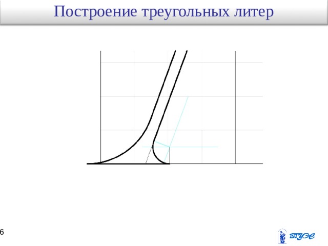 Построение треугольных литер R = 1/2M 25 26 