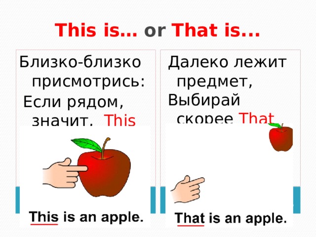 Напиши предложения в соответствии с указанием образец is an apple