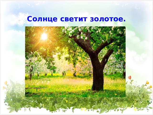  Солнце светит золотое. 