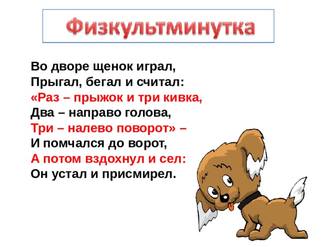 Разе не считаю. Во дворе щенок играл прыгал бегал и считал.