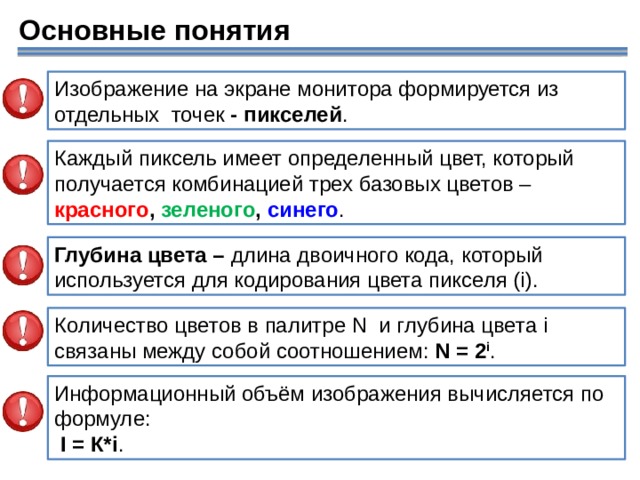 Изображение на экране монитора формируется из отдельных