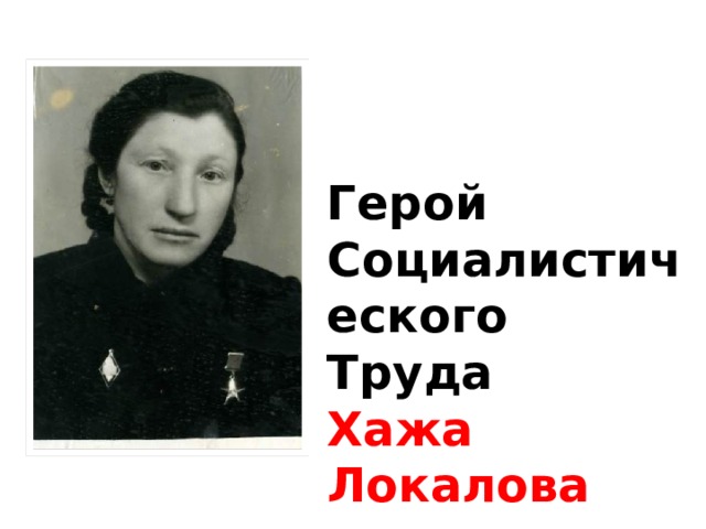   Герой Социалистического Труда Хажа Локалова 