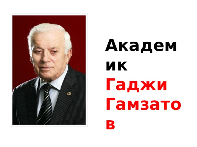 Академик  Гаджи Гамзатов 