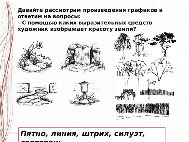 Изображение ветвей с определенным характером и настроением 2 класс презентация