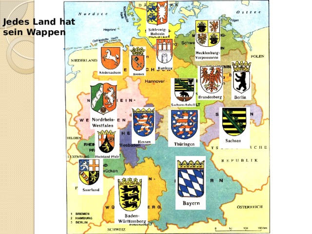 Jedes Land hat sein Wappen 