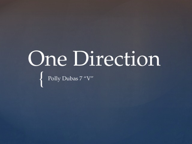 One Direction Polly Dubas 7 “V” 