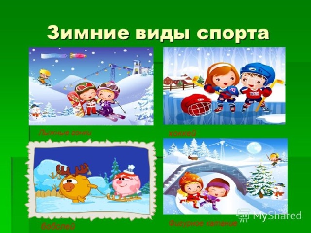 Проект зимние виды спорта в средней группе