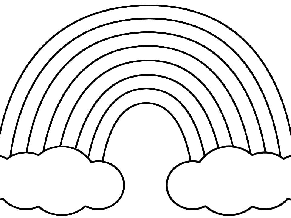 Рисунок радуга черно белый