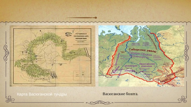 Географическая карта васюганских болот