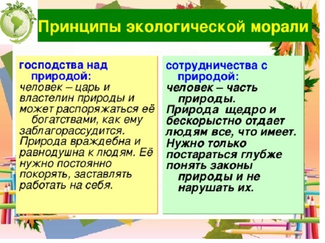 Экологическая мораль презентация