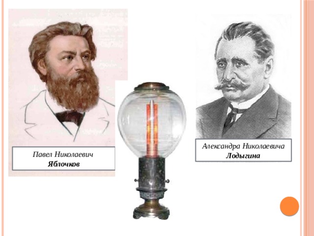 Яблочков и лодыгин презентация