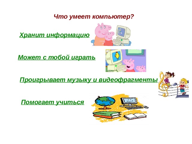 Что умеет компьютер 1 класс окружающий мир презентация