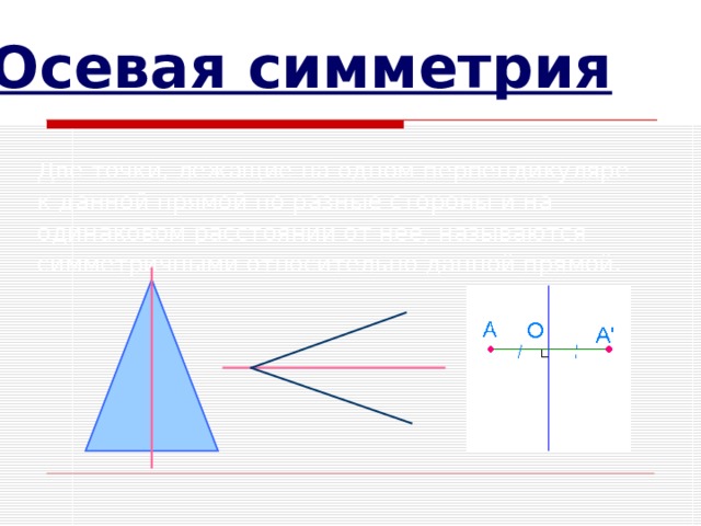 Симметрия 2. Осевая симметрия перпендикуляр. Перпендикуляр к оси симметрии. Осевая симметрия относительно стороны. Осевая симметрия две точки лежащие на прямой.